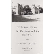 Prebends Gate Durham Castle Owner Hand Signed Rare Christmas Greetings Postcard