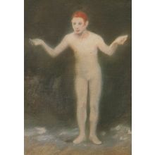 David Eddington The Performer Circus Art Painting Postcard