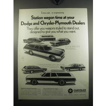 1971 Dodge and Chrysler-Plymouth Station Wagons Ad - Station wagon time