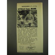 1956 Dunham's of Maine Hathaway Shirt Ad - Viyella from Maine