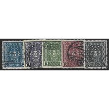 1922/1924 5 different values - fine used (o)