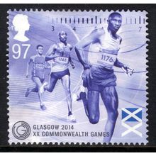 GB 2014 QE2 97p Commonwealth Games Glasgow Marathon MNG SG 3621 ( 1306 )
