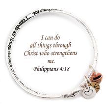Message Twist Bangle Bracelets - w/ Multi Charms - BR-OB00584AS