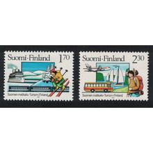 Finland Sailing Ski Airplane Ship Tourism 2v 1987 MNH SG#1116-1117