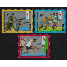 New Caledonia Rugby Tennis Shooting Sports 3v 2003 MNH SG#1295-1297