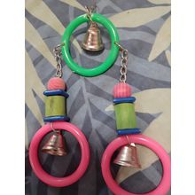 Bird plastic cage toy on metal chain 26cm long