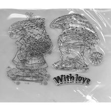 Bunnies Stamp Set. App 14.5x10cm. Stamping Cardmaking Scrapbooking Crafts