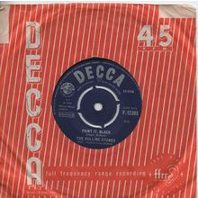 Rolling Stones - Paint it black / Long long while 1966 7" single record F12396