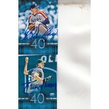 NOLAN RYAN & RANDY JOHNSON AUTO 2015 ASTROS & DIAMONDBACKS HOF WORLD CHAMPIONS