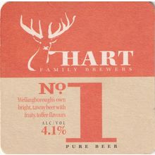 BEER MAT - HART FAMILY BREWERS - No 1 PURE BEER - (Cat No 001) - (2012)