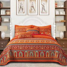 VAPUTAR Cotton Quilt Queen Size Bedding Set - 3 Pieces, Boho Queen Size Quilts,
