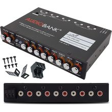 Audiobank EQ7 1/2 Din 7 Band Car Audio Equalizer EQ W/Front, Rear/Frequency Adju