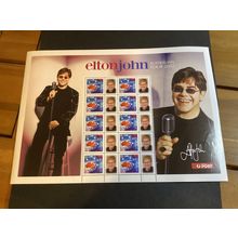 ICOLLECTZONE Canada ROCK MUSIC ELTON JOHN 2002 TOUR TAB Stamps Sheetlet (COL707)