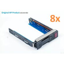 Lot of 8 - HP 651314-001 3.5" Tray Caddy for Gen 10 Gen 9 Gen 8 servers SAS SATA