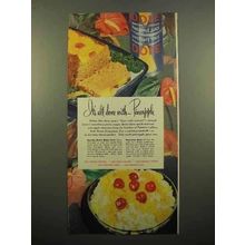 1947 Dole Pineapple Ad - It's All Done With Pineapple