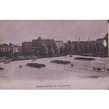 Lille France French Army Military Procession Antique 14th July Postcard