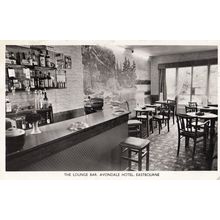 Avondale Hotel Eastbourne Lounge Bar Alcohol Real Photo Postcard