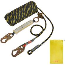 Vertical Lifeline Assembly, 0.55'' x 100' Fall Protection Rope with 30 KN Br...