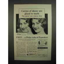 1930 Pepsodent Toothpaste Ad - Germs of Decay