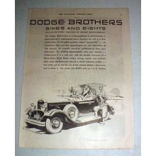 1930 Dodge Eight Car Ad - Sixes and Eights
