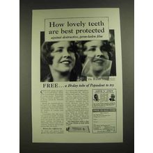 1930 Pepsodent Toothpaste Ad - Lovely Teeth Protected