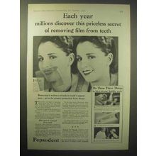 1930 Pepsodent Toothpaste Ad - Priceless Secret