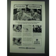 1948 General Electric Automatic Dishwasher Ad - Wish We Had a Maid