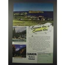 1948 Canada Tourism Ad - Summer Time is Canada Time