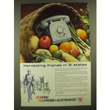 1960 GT&E General Telephone & Electronics Ad - Harvesting Friends