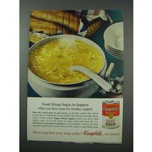 1960 Campbell's Chicken Noodle Soup Ad - Good Things
