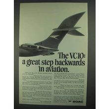1967 BOAC VC10 Jet Ad - A Great Step Backwards