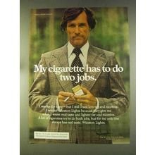 1976 Winston Cigarettes Ad - Has to Do Two Jobs