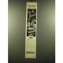 1938 Teacher's Scotch Ad - Perfection of blended Scotch Whisky