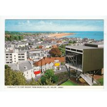 Cable Lift to Fort Regent from Snow Hill St Helier Jersey Modern Postcard