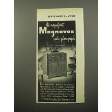 1950 Magnavox Regency Radio-Phonograph Ad - The magnificent Magnavox