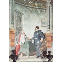 Victor Emmanuel II Vignale Battle Of Solferino Napoleon Painting Postcard