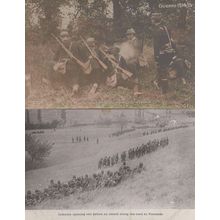 Infantry Opening Out Before An Attack Guerre 1914 2x French Military Postcard