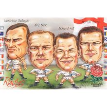 Neil Back Lawrence Dallaglio Martin Corry England Rugby Postcard