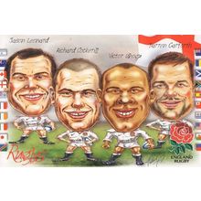 Jason Leonard Richard Cockerill Victor Ubogu England Rugby Postcard