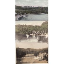 Boat Race at Queens Park Lake Brighton RPC & Antique 3x Postcard s