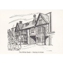 The White Swan Henley In Arden Warwickshire Pub Postcard