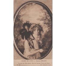 Berjon Antoine Portrait Of Mlle Bailey Paris Maire Painting Old Antique Postcard
