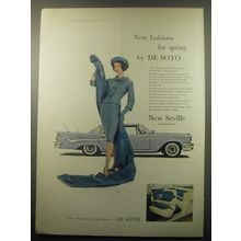 1959 De Soto Seville Hardtop Ad - New fashions for spring by De Soto