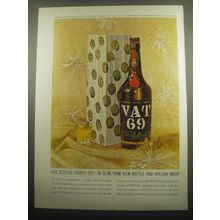 1959 Vat 69 Scotch Ad - One Scotch stands out - in slim, trim new bottle