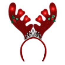 Light Up Christmas Reindeer Antlers with Tiara Lighted Headband