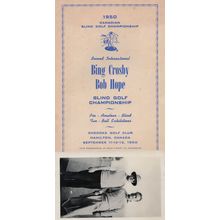 Bing Crosby Bob Hope 1950 Blind Golf Championship Canada Antique Programme