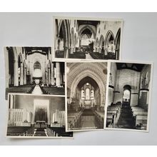 Vintage postcards Church interiors. Unposted. Job lot