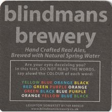 BEER MAT - BLINDMANS BREWERY (FROME) - (Cat No 001) - (2005)