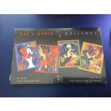 ICOLLECTZONE US UX445-448 Complete booklet Let’s Dance Postcard Set Mint (F600)