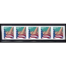 3281c 33c U.S. Flag Over City Very Fine MNH PNC 5555/5 KA9325